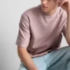 Struktureret, kasseformet T-shirt