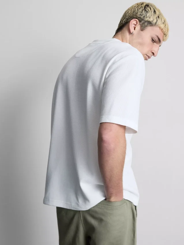 Struktureret, kasseformet T-shirt