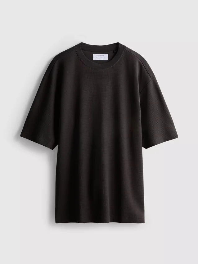 Struktureret, kasseformet T-shirt
