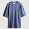 Struktureret, kasseformet T-shirt