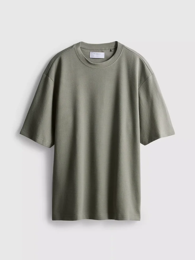 Struktureret, kasseformet T-shirt
