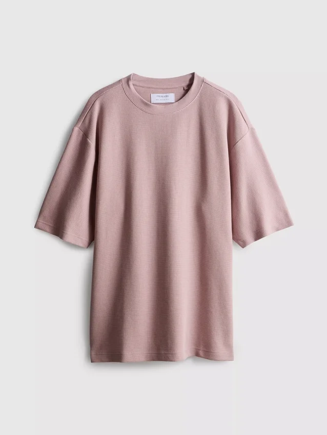 Struktureret, kasseformet T-shirt