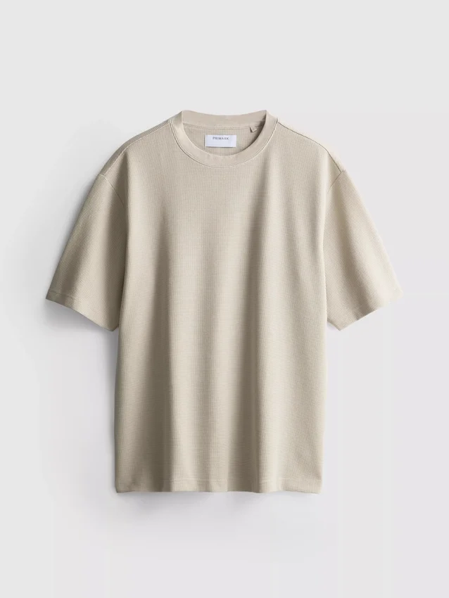 Struktureret, kasseformet T-shirt
