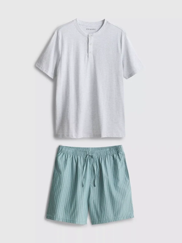 Struktureret kort pyjamassæt