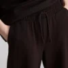 Sweatpants med brede ben i bomuldsblanding