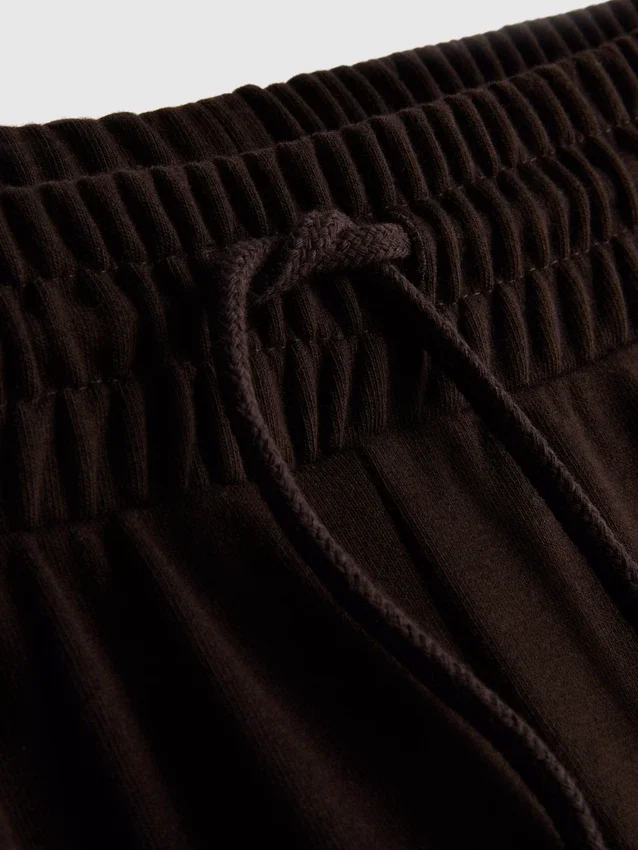 Sweatpants med brede ben i bomuldsblanding