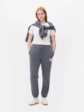 Sweatpants med manchetter og print