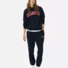 Sweatpants med manchetter og print