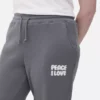 Sweatpants med manchetter og print