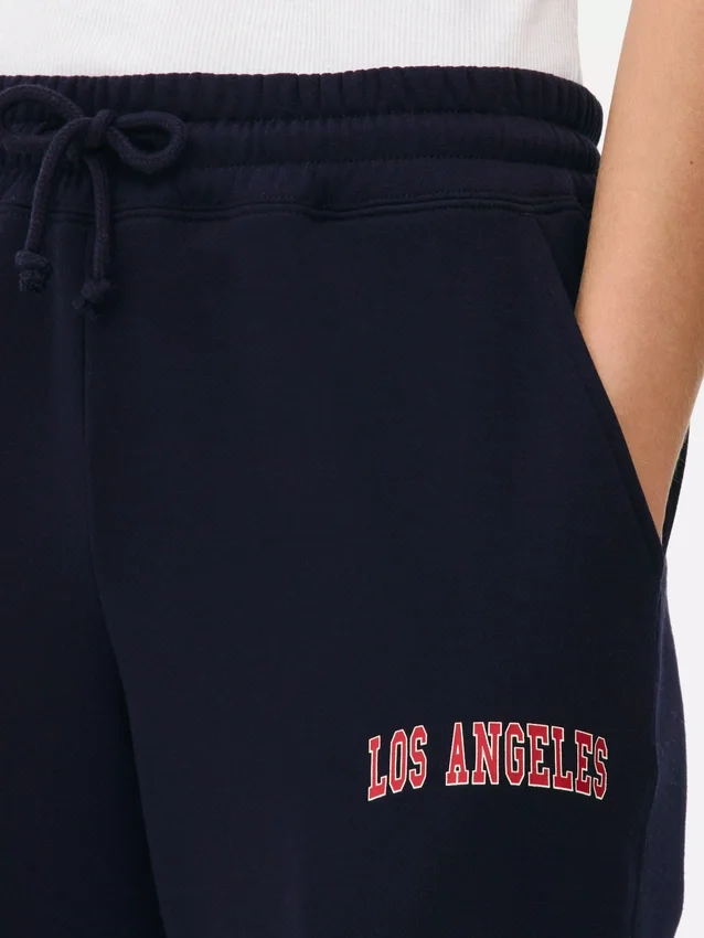 Sweatpants med manchetter og print
