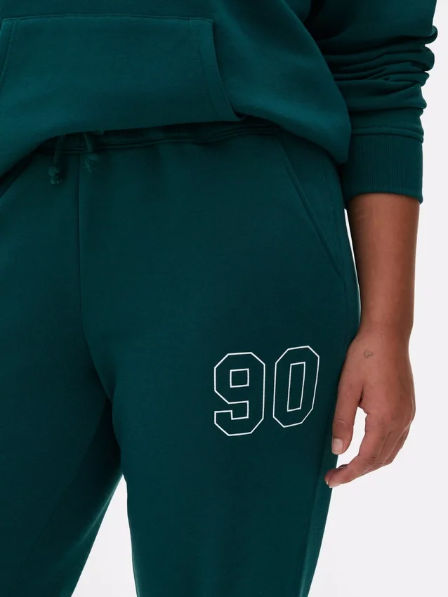 Sweatpants med manchetter og print