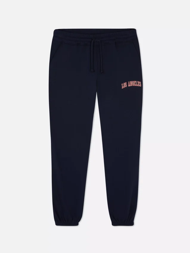 Sweatpants med manchetter og print