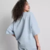 Sweatshirt med drop-sleeves i bomuldsrig NYC-stil