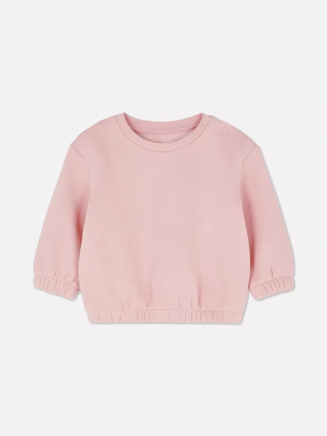 Sweatshirt med rund hals