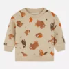 Sweatshirt med skovdyr-motiv