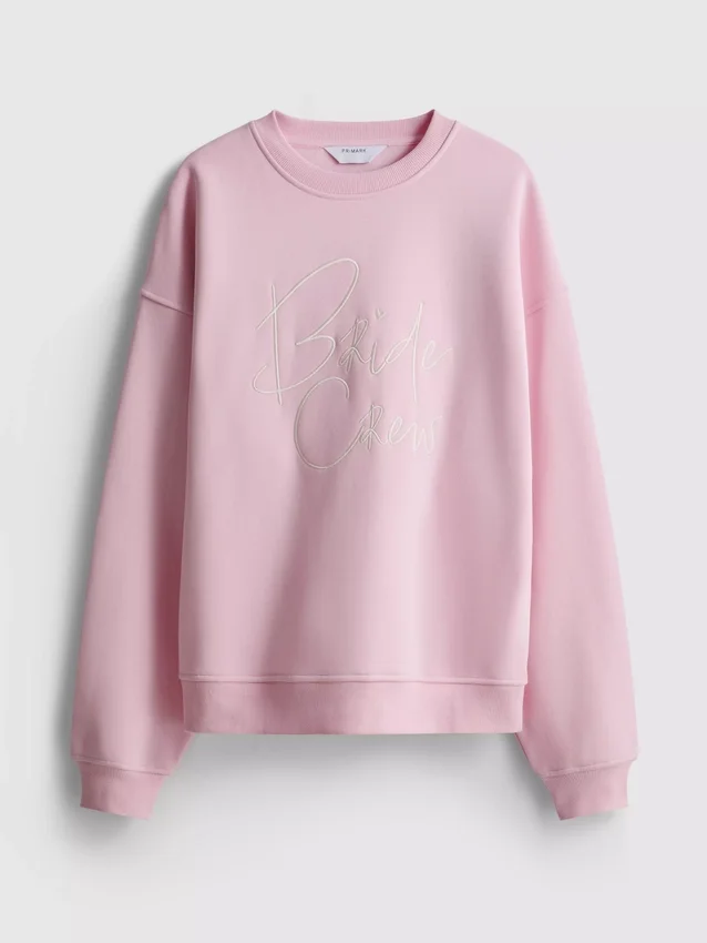 Sweatshirt med slogan til brudepigerne