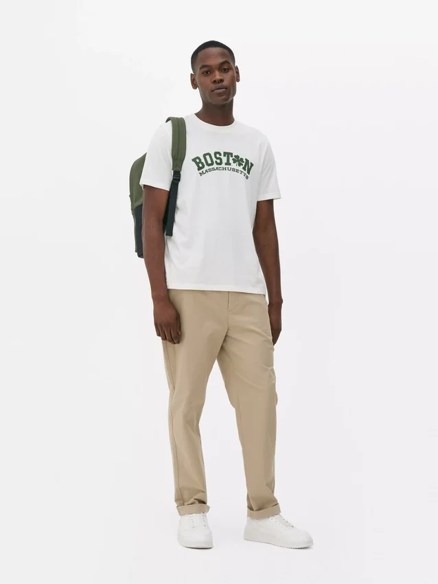 T-shirt med Boston-print