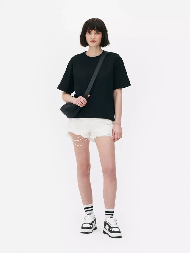 T-shirt med boxy pasform