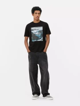 T-shirt med Dolomitter-print