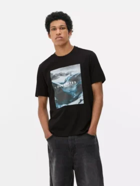 T-shirt med Dolomitter-print