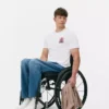 T-shirt med illustrationer af huse i Miami Beach