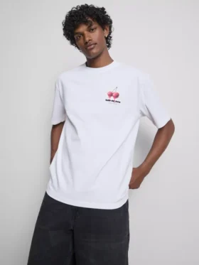 T-shirt med kirsebærmotiv