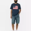 T-shirt med korte ærmer og amerikansk flag