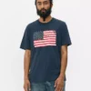 T-shirt med korte ærmer og amerikansk flag