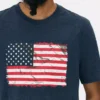 T-shirt med korte ærmer og amerikansk flag