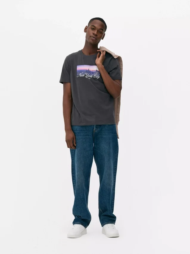 T-shirt med New York City-print