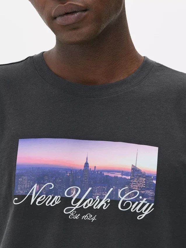 T-shirt med New York City-print