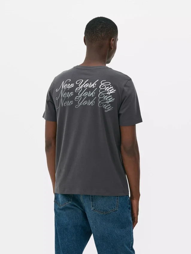 T-shirt med New York City-print