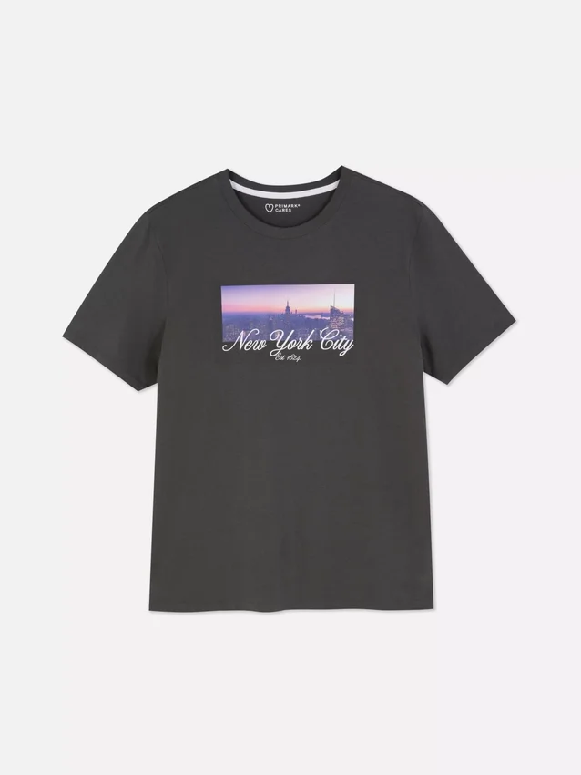 T-shirt med New York City-print