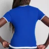 T-shirt med rund hals og dobbelt lag
