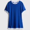 T-shirt med rund hals og dobbelt lag