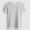 T-shirt med rund hals og dobbelt lag