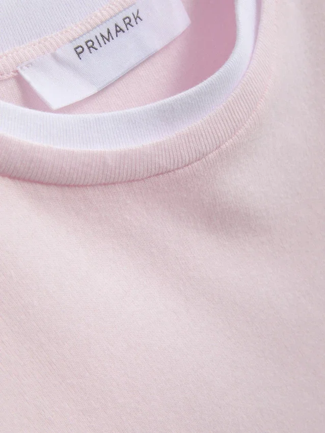 T-shirt med rund hals og dobbelt lag