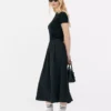 T-shirt med rund hals og stretch