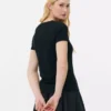 T-shirt med rund hals og stretch