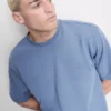 T-shirt med struktur og korte ærmer