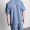 T-shirt med struktur og korte ærmer