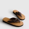 Tanga-sandaler med knude-detalje