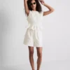 Tanktop i bomuld med rynket design