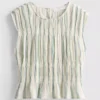 Tanktop i bomuld med rynket design