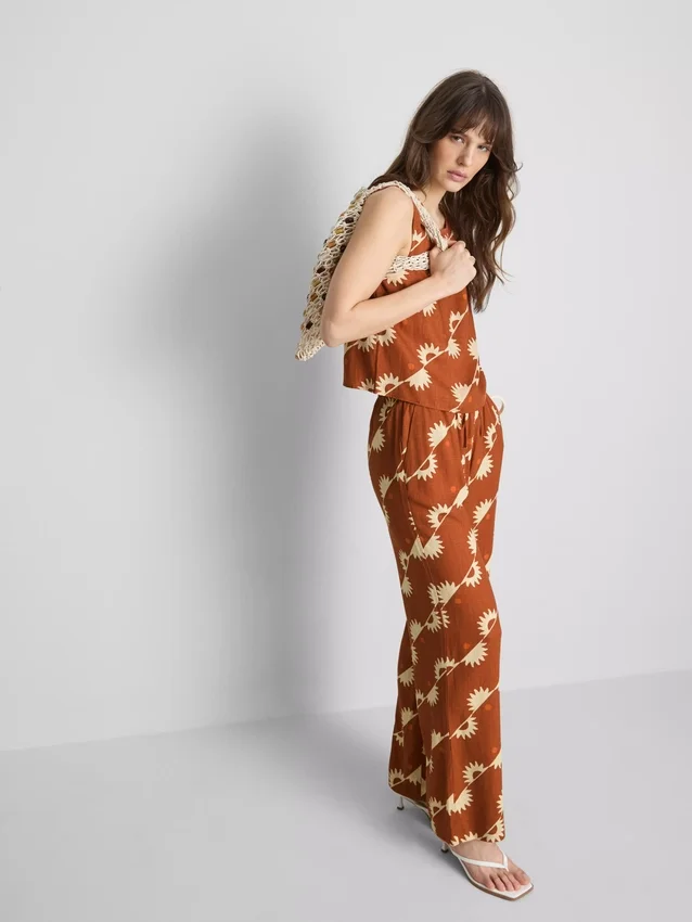 Tanktop i bomuldsblanding med print