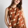 Tanktop i bomuldsblanding med print