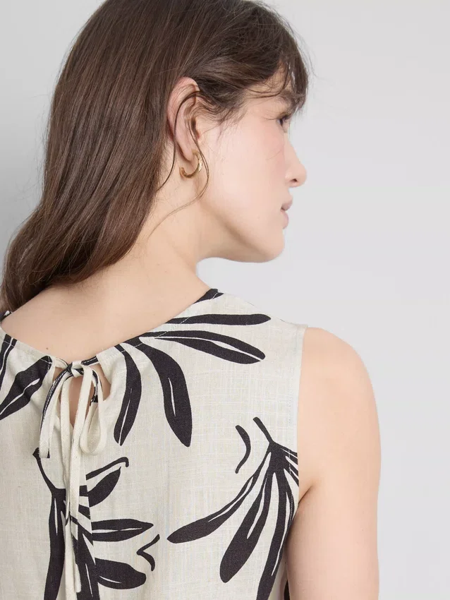 Tanktop i bomuldsblanding med print