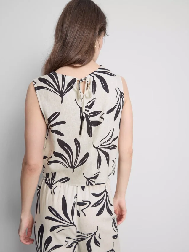 Tanktop i bomuldsblanding med print