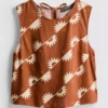 Tanktop i bomuldsblanding med print