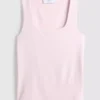 Tanktop med firkantet halsudskæring
